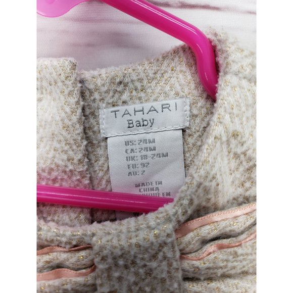 Tahari Baby 24M infant girl Boho bow Dress - Picture 7 of 9